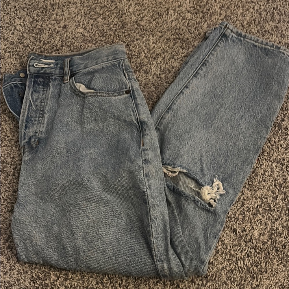 PacSun High Rise Blue Jeans Distressed Vintage Look